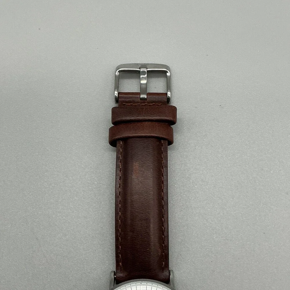 Daniel Wellington Womens Watch 36mm White Dial Brown Leather Classic New Battery